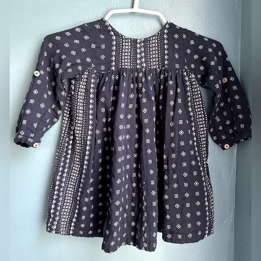LALI Navy/Cream Children’s Dress Size 5Y